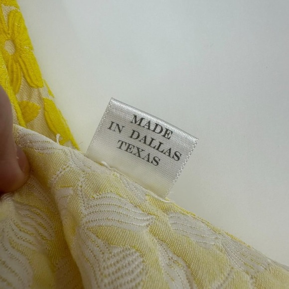 Tish Cox Floral Embroidered Popover Top Yellow White XXS - Picture 9 of 10
